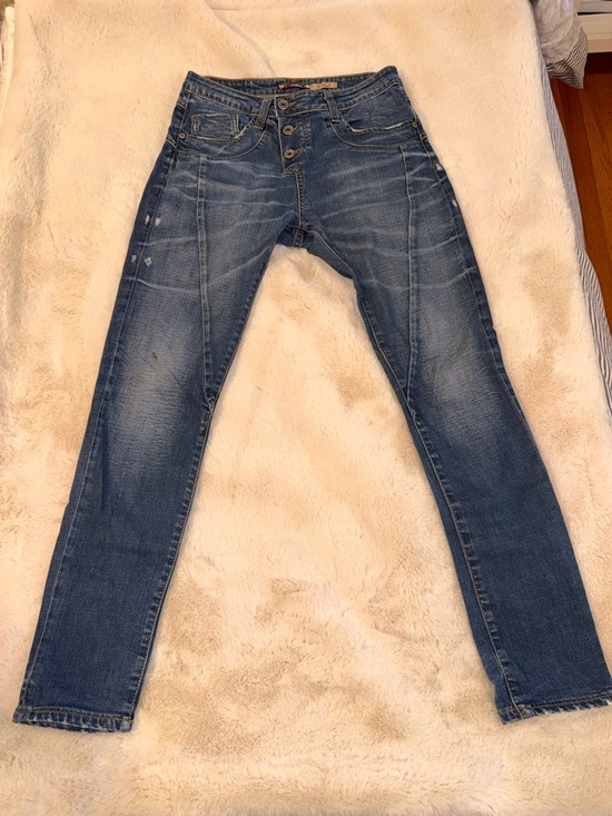 Please Denim - ✨4+ 50% OFF| ✨ PLAESE ITALY Women's Blue Jeans with Heart Pocket Accent size S